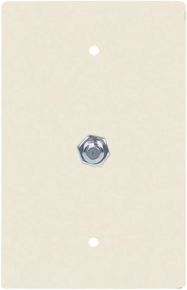 Main image of Cooper 2072LA Light Almond Mid-Size Coax Adapter Wall Plate