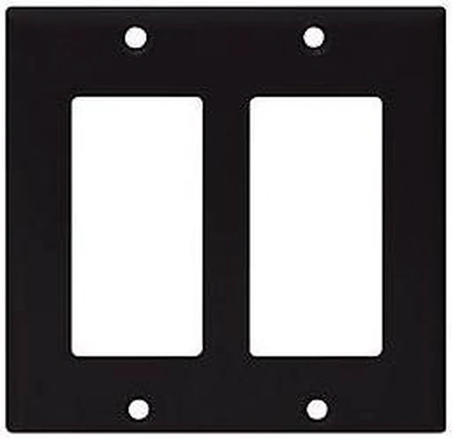 Main image of Cooper 2152BK Black Two Gang Decorator Wall Plate