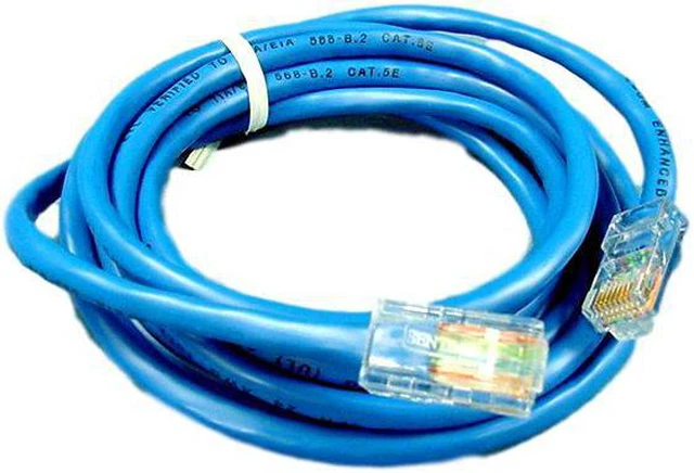 Main image of Leviton Blue Cat 5 7ft Ethernet LAN Patch Cord Network Cable Cat5 8P8C 52455-7BL