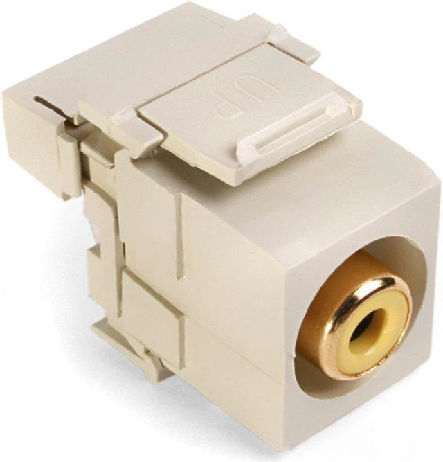 Main image of Leviton 40735-RYI Ivory QuickPort Snap-in Connector