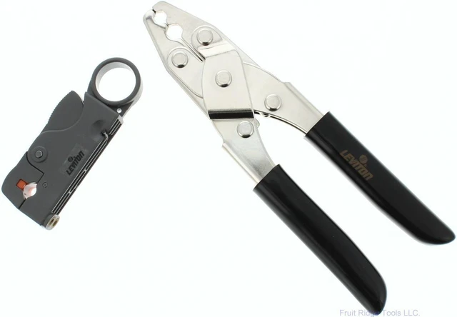 Main image of Leviton 40809-VCK Video Coaxial Cable Crimper Tool Kit with Cable Stripper