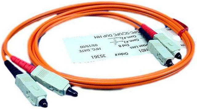 Main image of Leviton 1M Fiber Optic Multi-Mode Duplex Patch Cord Cable MM SC-SC 50 5C200-M01