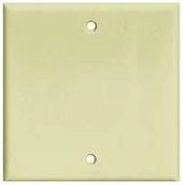 Main image of Cooper Wiring Devices 2137A 2-Gang Blank Wall Plate, Box Mount Cover, Standard Size, Thermoset Plastic, Almond