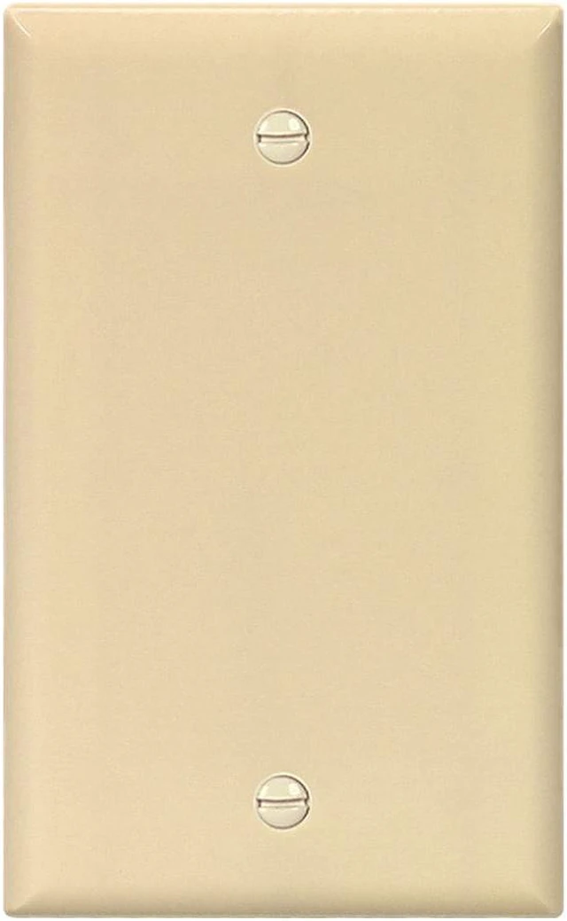 Main image of Cooper Wiring Devices 2129V 1-Gang Blank Wall Plate, Box Mount Cover, Standard Size, Thermoset Plastic, Ivory