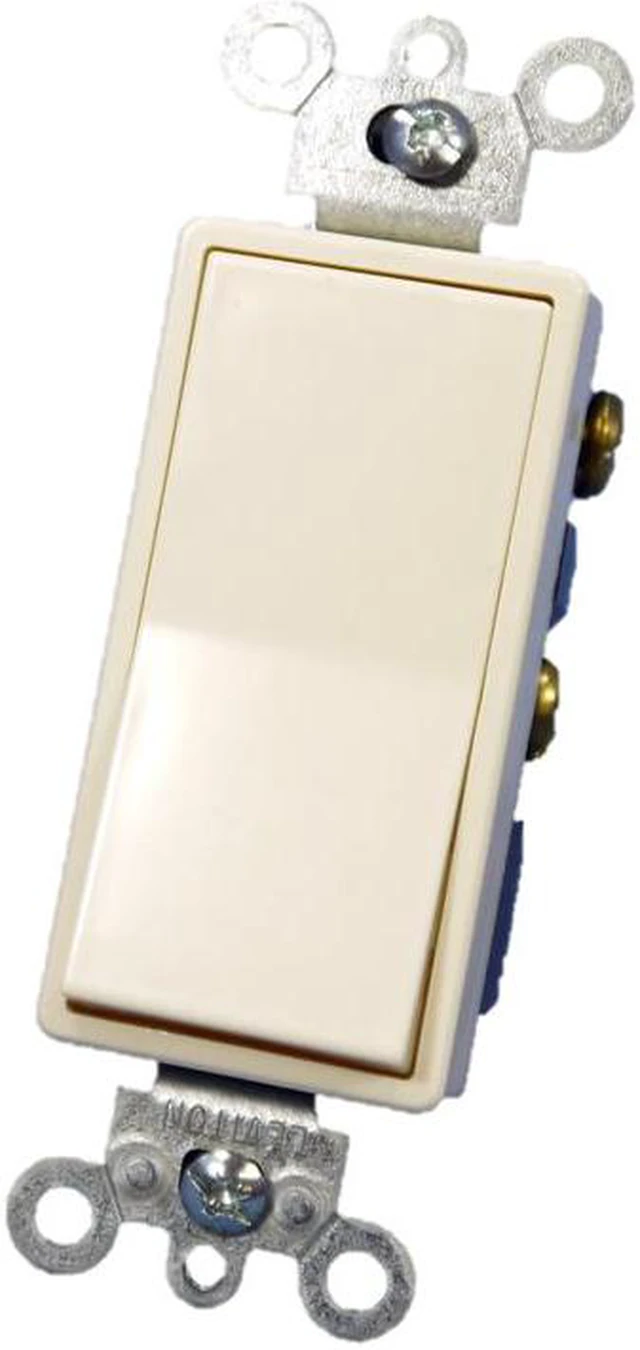 Main image of Leviton 5604-2AS Almond Decora Four Way Rocker Light Switch 15A