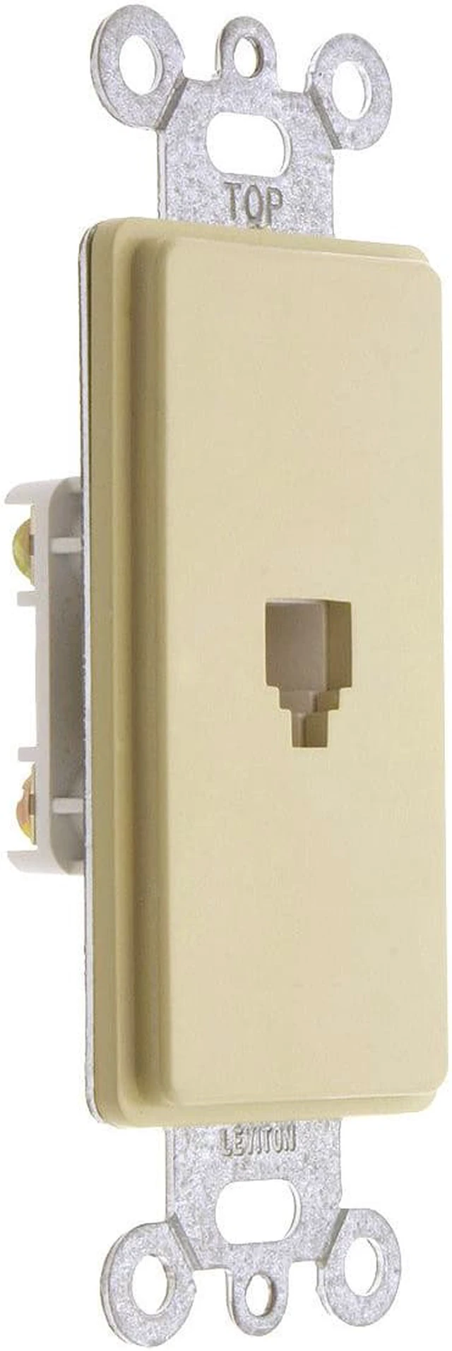 Alt view image 2 of 2 - Leviton Ivory Dec Phone Jack 020-40649-00I