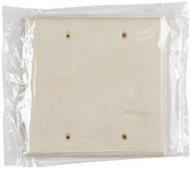 Main image of Cooper Wiring Devices 2137LA 2-Gang Blank Wall Plate, Box Mount Cover, Standard Size, Thermoset Plastic, Light Almond