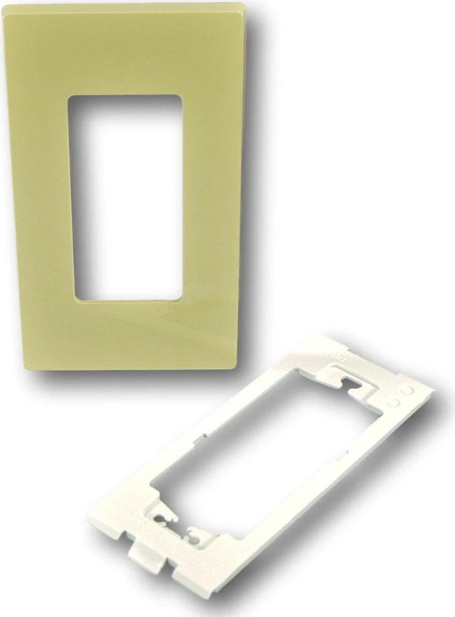 Main image of Ace 3267168 Ivory Singe Gang Decorator Screwless GFCI Wall Plate