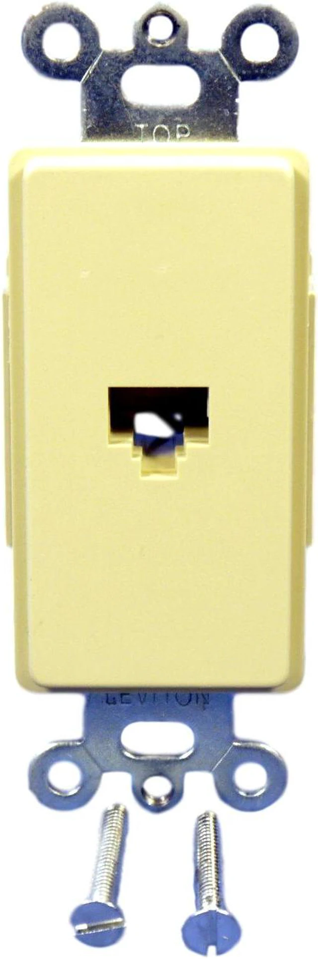 Main image of Leviton 40680-I Ivory Decora 8P8C Modular Jack Wall Plate Insert