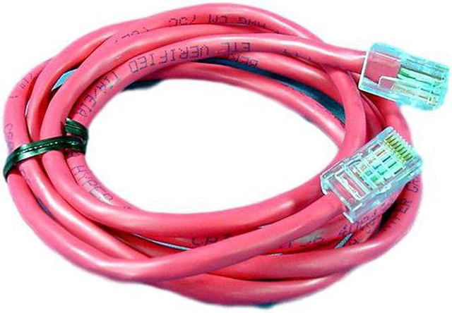 Main image of Leviton Red Cat 5 5ft Ethernet LAN Patch Cord Network Cable Cat5 8P8C 52455-5R