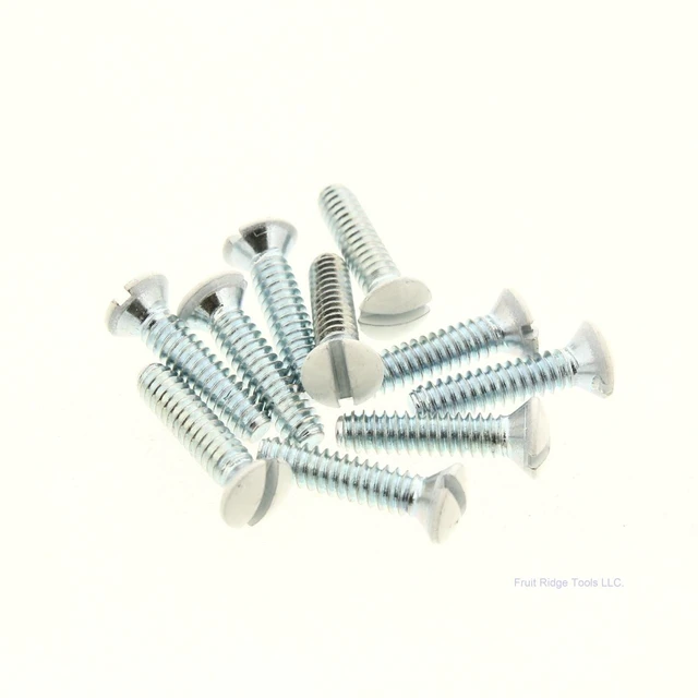 Alt view image 2 of 3 - Creative Accents by Jackson Deerfield 9SW010 Painted Steel Wall Plate Screws, 5/8" Long, 6-32 Thread, Straight Slotted Oval Head, White, 10-Pack