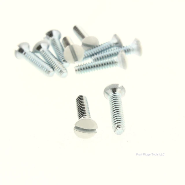 Alt view image 3 of 3 - Creative Accents by Jackson Deerfield 9SW010 Painted Steel Wall Plate Screws, 5/8" Long, 6-32 Thread, Straight Slotted Oval Head, White, 10-Pack