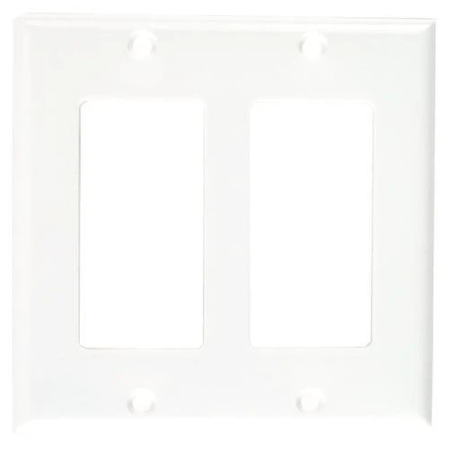 Alt view image 2 of 5 - Cooper 2152W White Two Gang Decorator Wall Plate