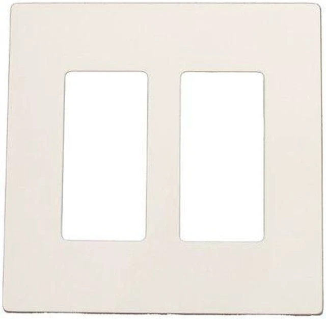 Main image of Leviton SJ262-SW White Screwless Snap-On Polycarbonate Two Gang Decora Wall Plate