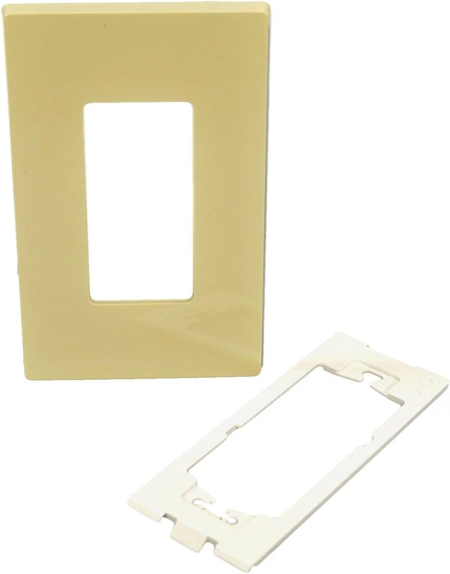 Main image of Leviton SJ26-SI Ivory Screwless Snap-On Polycarbonate Single Gang Decora Wall Plate