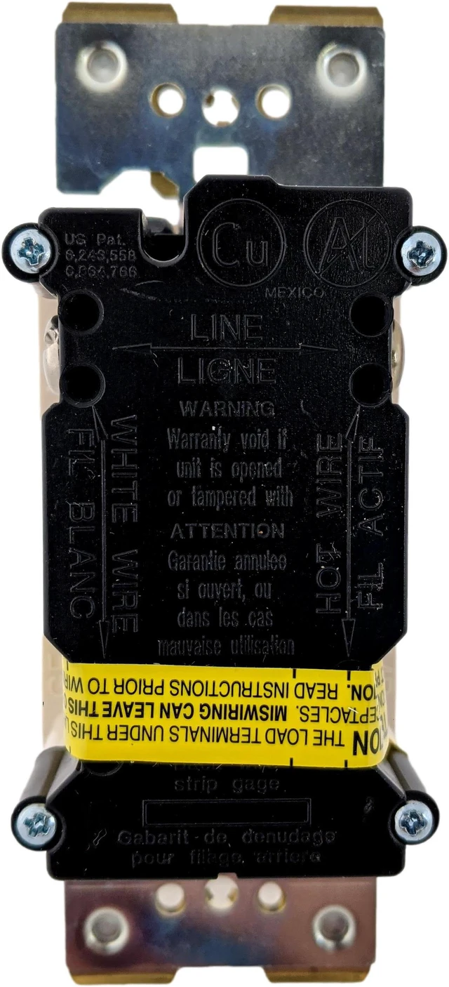 Alt view image 2 of 4 - Leviton ACGF1-S Acent Duplex GFCI Receptacle, 15A 125V, Sand