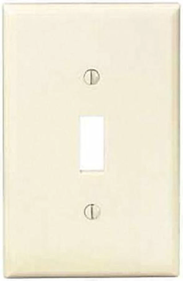 Main image of Leviton PJ1-I Ivory Midway Nylon Single Gang Toggle Light Switch Wall Plate