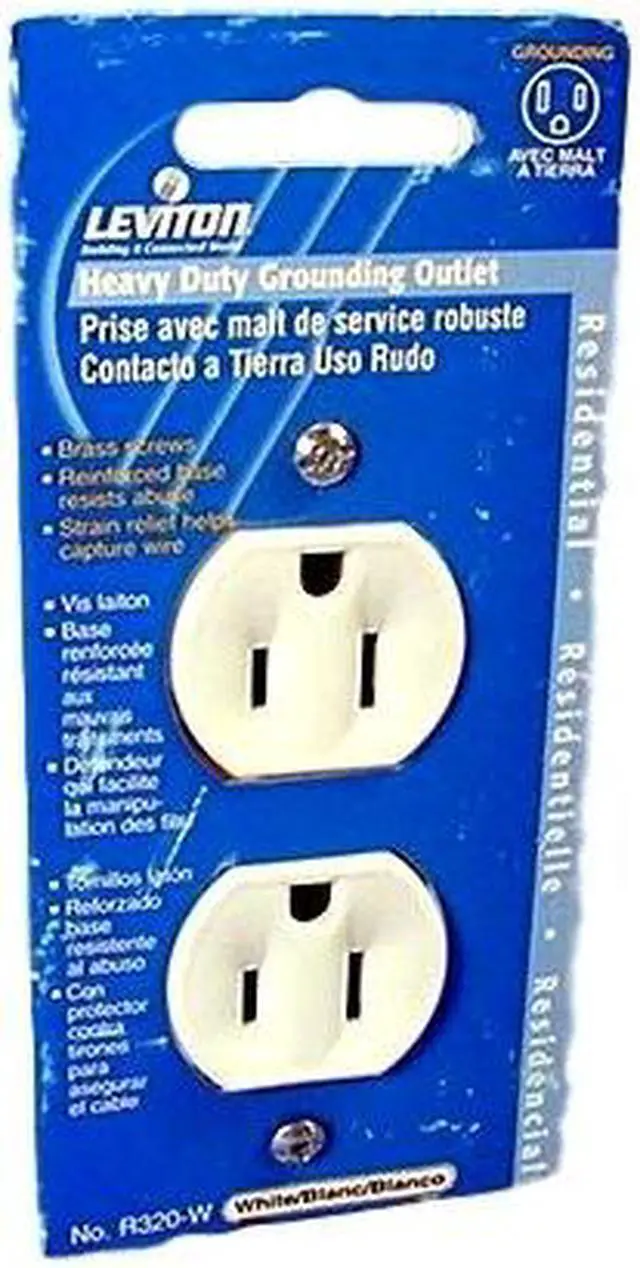 Main image of Leviton White Duplex Receptacle Outlet 15A 125V R320-W