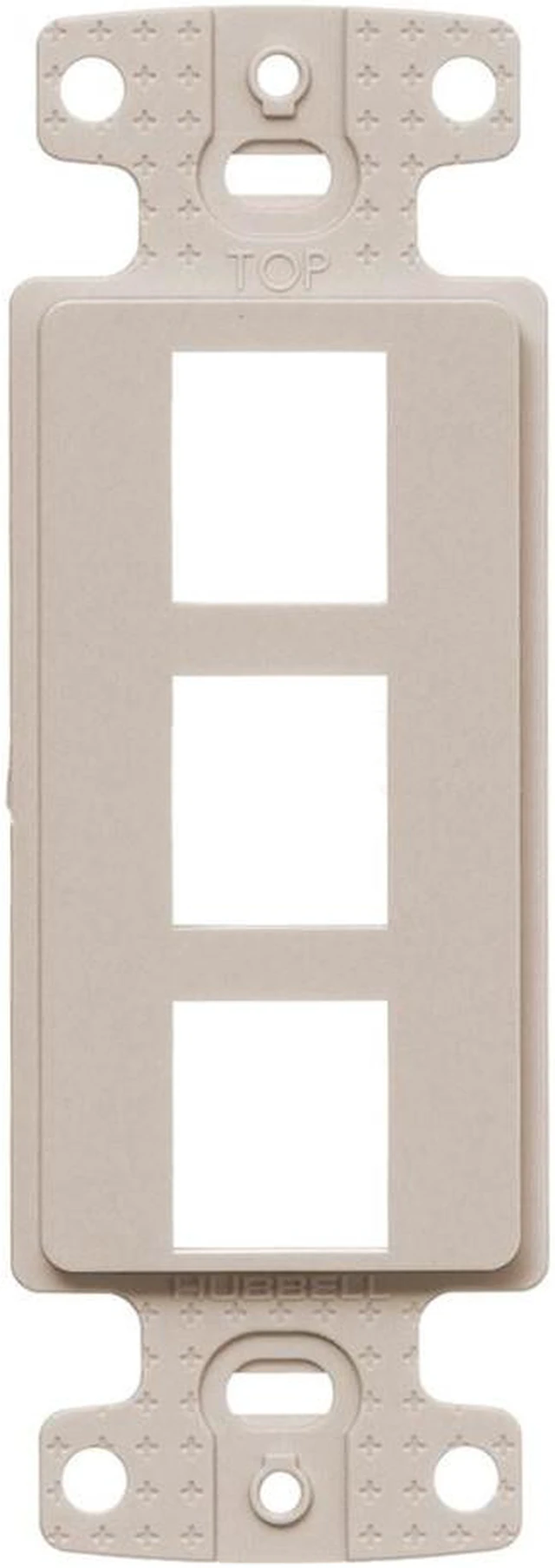 Main image of Hubbell netSELECT NS613LA Light Almond 3-Port Modular Jack Decorator Frame Insert