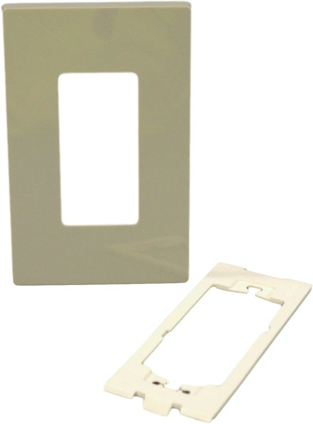 Main image of Leviton SJ26-SGY Gray Screwless Snap-On Polycarbonate Single Gang Decora Wall Plate