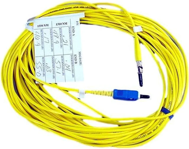 Main image of 10M Leviton Fiber Optic Singlemode Simplex Patch Cable Cord ST SC SPC SPSCT-S10
