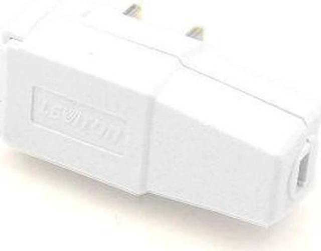 Main image of Leviton Non-Polarized Right Angle Easy-Wire Plug 15A 1-15P 321-W