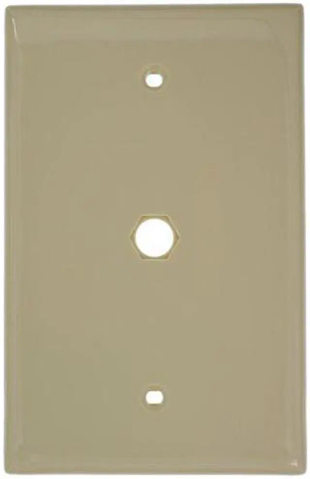 Main image of Leviton 40539-HMI Ivory Midway F-Connector Hexagonal Opening Wall Plate