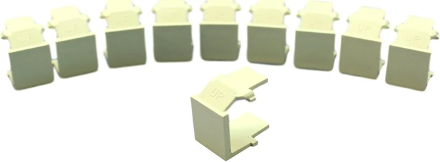 Main image of Leviton 40859-BA Almond QuickPort Blank Snap-In Module (Pack of 10)