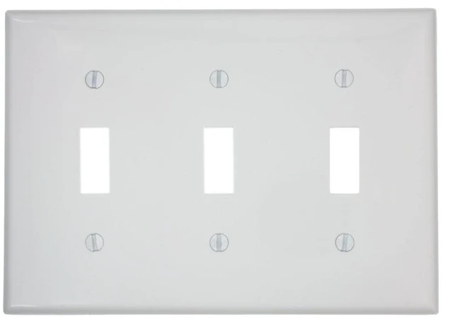 Main image of Leviton 3 Socket Commercial Grade Faceplate