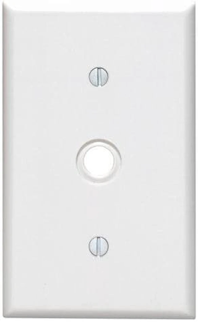 Main image of Leviton 88018 White Single Gang .406" Cable Strap Mount Wall Plate with .625" Knockout