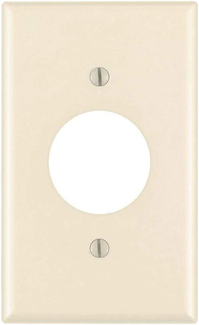 Main image of Leviton 82004 Almond Single Gang 1.406" Single Receptacle Wall Plate