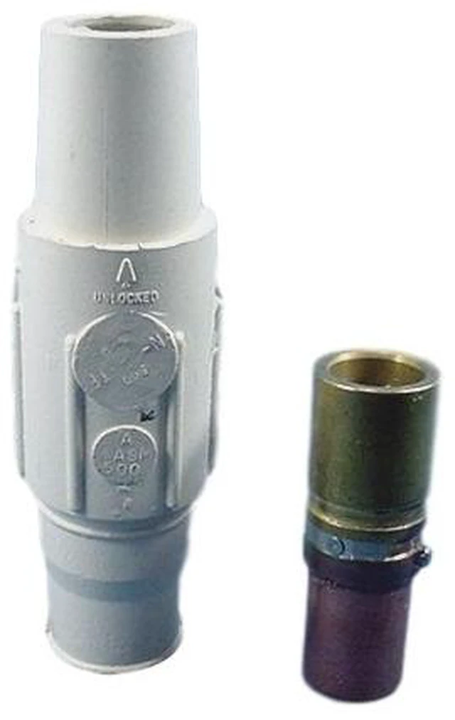 Main image of Leviton 17V25-W White 17 Series Vulcanized Female Crimped Detachable Cam-Type Plug