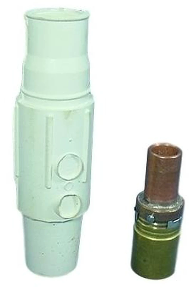 Main image of Leviton 17V24-W White 17 Series Vulcanized Female Crimped Detachable Cam-Type Plug
