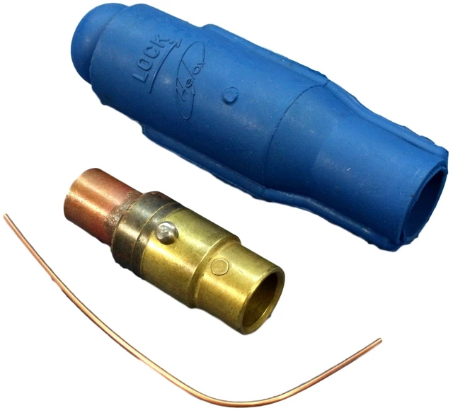 Main image of Leviton 18V28-B Blue 18 Series Ball Nose Vulcanized Female Cam-Type Plug