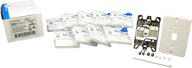 Alt view image 3 of 5 - Surface Mount Wallphone Plate White Leviton Mfg Telephone Accessories 40253-W