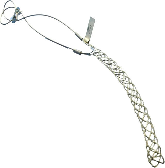 Main image of Daniel Woodhead 35090 Cable Support Grip, 11" Closed Mesh, Universal Eye Design, Standard Duty, .50-.61 in. Diameter, Tinned Bronze