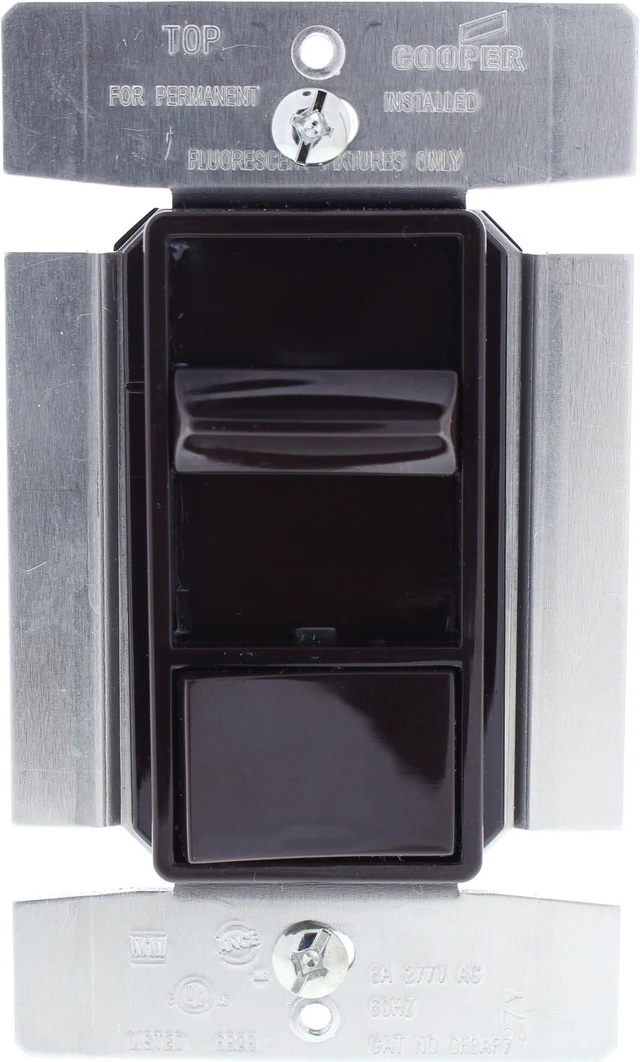 Main image of Cooper Wiring Devices SF8AP7-B Brown Slide Dimmer Preset 3Way Mark 10 8A 277V