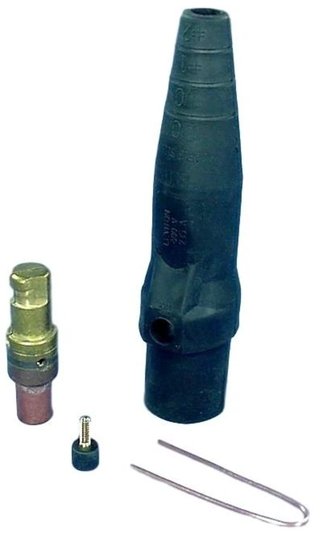 Main image of Leviton 16D26-E Black 16 Series Taper Nose Male Crimped Detachable Cam-Type Plug