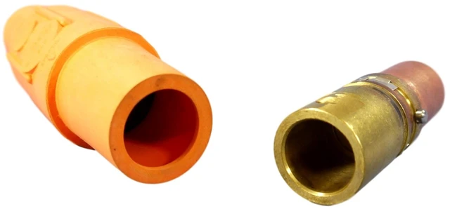 Main image of Leviton 17V25-O Orange 17 Series Vulcanized Female Crimped Detachable Cam-Type Plug