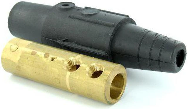 Main image of Leviton 17D26-E Black 17 Series Female Double Set Screw Detachable Cam-Type Plug