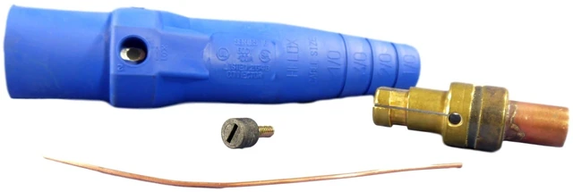 Main image of Leviton 16D27-B Blue Heavy Duty 16 Series Taper Nose Male Crimped Detachable Cam-Type Plug