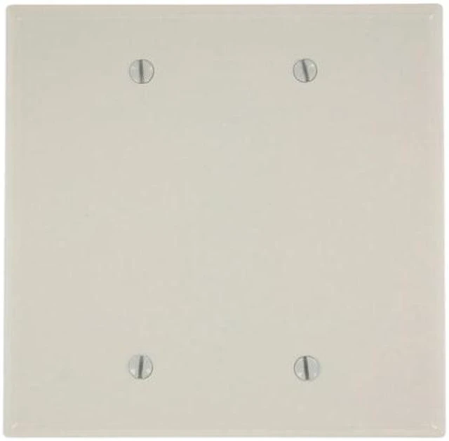 Main image of Leviton 80525-A Almond Midway Two Gang Blank Wall Plate
