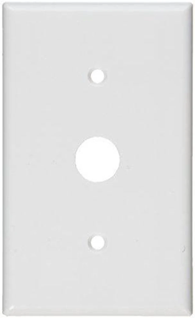 Main image of Leviton 88037 White Single Gang .625" Cable Strap Mount Wall Plate