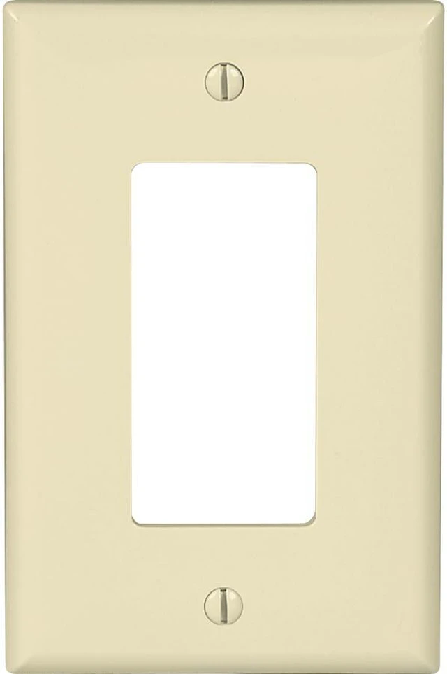 Main image of Cooper PJ26A Almond Unbreakable Mid-Size Single Gang Decorator Wall Plate