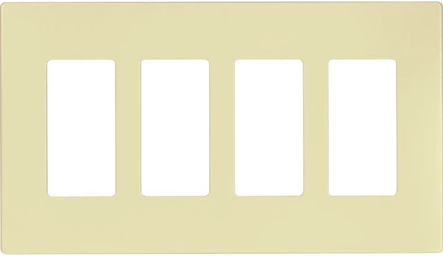 Alt view image 2 of 2 - Cooper Light Almond Screwless Mid-Size Four Gang Decorator Wallplate PJS264LA