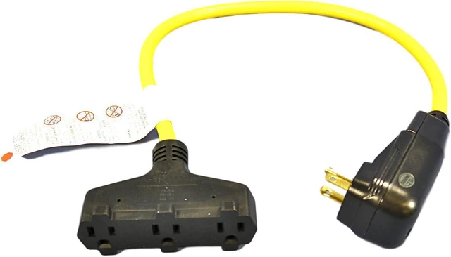 Main image of Cooper Wiring Devices GFP11M1P9 15A Portable GFCI Cord Set, Manual Reset, Tri-Tap with 2 Foot 12/3 Cord