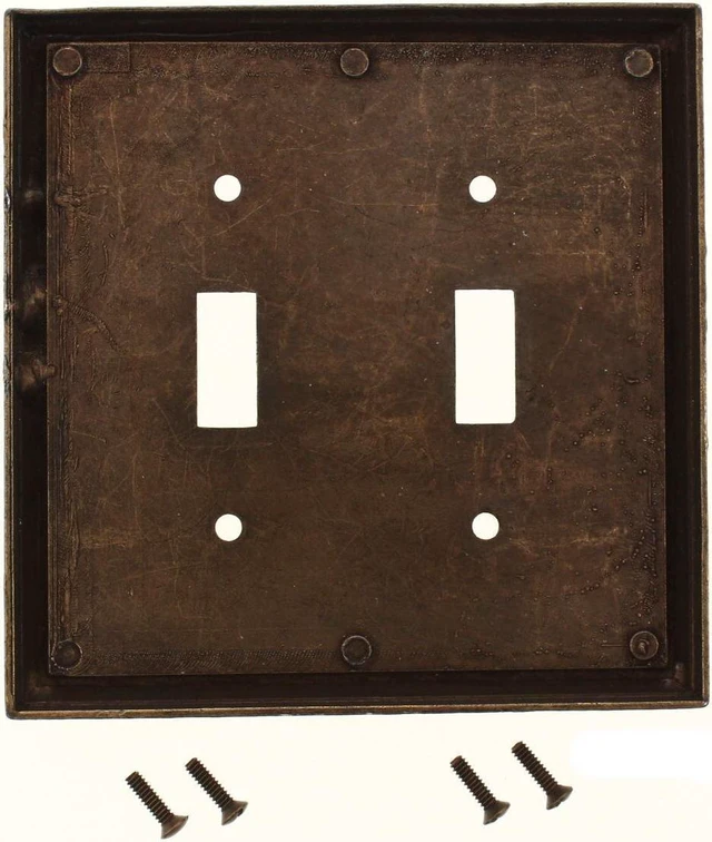 Alt view image 2 of 3 - Leviton Tiki Bamboo 2-Gang Switch Cover Plate Switchplate