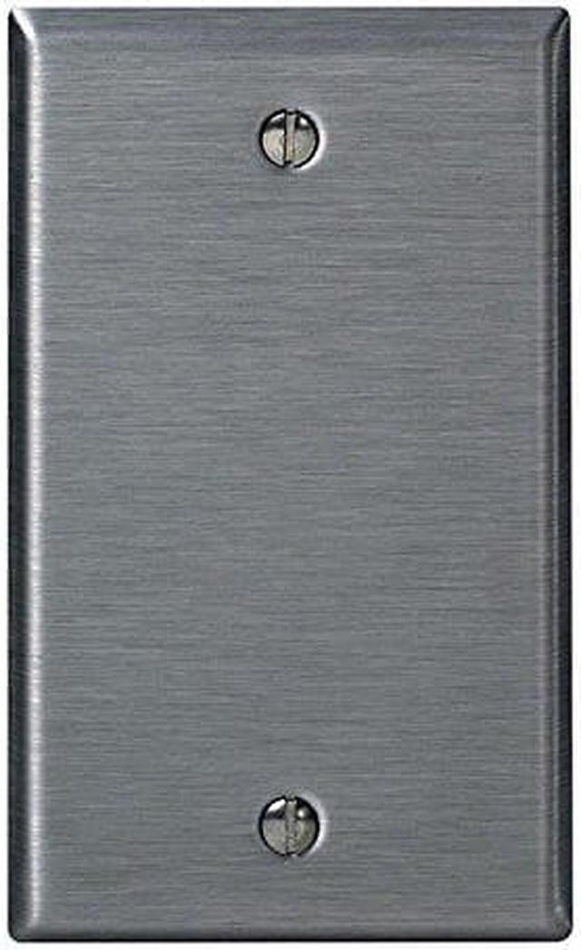 Alt view image 3 of 4 - 1-Gang Stainless Steel BLANK Cover Wallplate Box Mount 84014