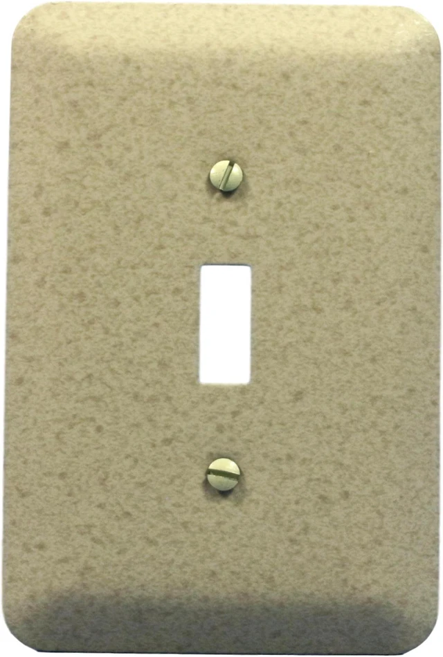 Main image of Leviton 89301-BG 1-Gang Jumbo Toggle Switch Wallplate Metal Switchplate, Brown Granite