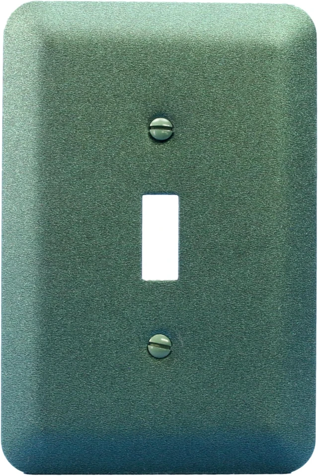 Main image of Leviton 89301-MGR Jumbo Toggle Switch Wallplate Switchplate, 1-Gang, Metallic Green